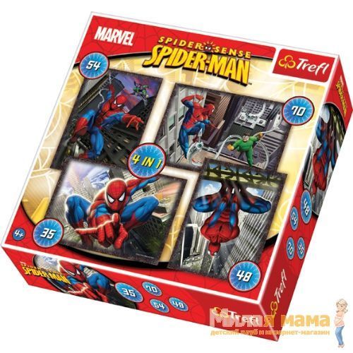 Trefl 34120 Набор пазлов 4 в 1 Человек-паук