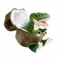 ABtoys 660276.002 Мягкая игрушка Dino World Динозавр в яйце, зеленый, 22 см