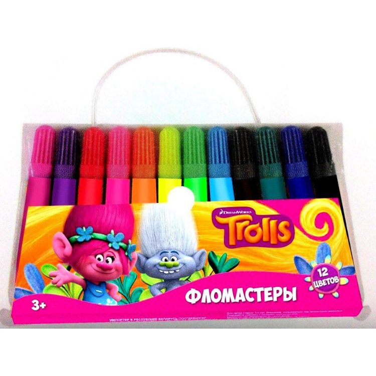 Centrum 87588 Набор мини-фломастеров "Тролли", 12 штук