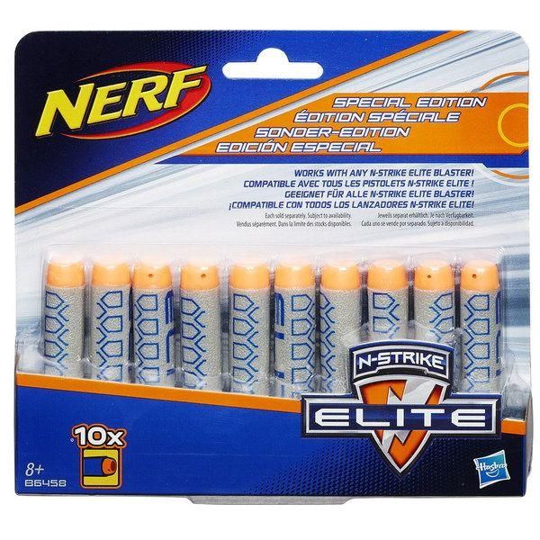 Hasbro B5571 Набор деко-стрел для бластера Nerf Elite, серые, 10 штук