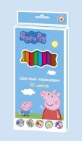 РОСМЭН 32060 Карандаши цветные Свинка Пеппа, 12 цветов