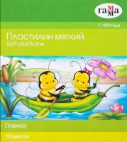 ГАММА 280031 Пластилин мягкий "Пчёлка", 10 цветов