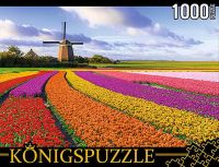 Konigspuzzle ГИК1000-6548 Пазл Голландская мельница и тюльпаны, 1000 элементов