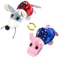 ABtoys (АБтойс) M5024 Игрушка мягкая с пайетками Перевертыши свинка/ мышка, 16 см