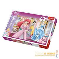 Trefl 16186 Пазл Принцессы Диснея Подготовка к балу, 100 деталей