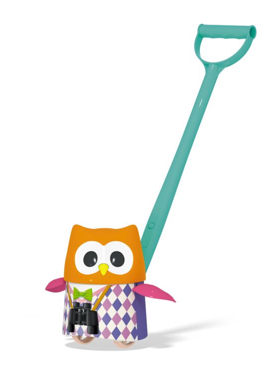 STELLAR 01957 Игрушка-каталка Stellar Сова с ручкой