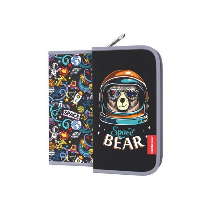 ErichKrause 46224ЕК Пенал-книжка ErichKrause 110x205x25мм Space Bear без наполнения