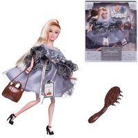 ABtoys (АБтойс) PT-01627 Кукла ABtoys "Amelia. Роскошное серебро" в платье с ажурными рукавами с двухслойной юбкой, светлые волосы 30см