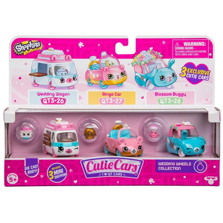 Moose 57136 Машинки Cutie Car S3 с мини-фигурками Шопкинс Свадьба на колёсах