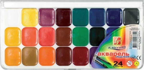 ЛУЧ 19С1294-08 Акварель "Классика" 24 цвета, без кисти