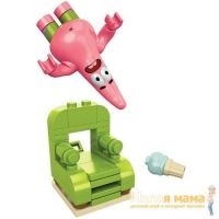 Mega Bloks 94629 Конструктор Губка Боб Сумасшедшие фигурки Патрик и кресло