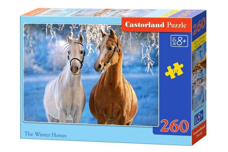 Castorland B-27378 Пазл Лошади зимой, 260 деталей