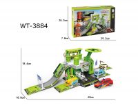 Junfa 660-A84 Парковка-трек Junfa с фигуркой человечка, машинками, не менее 46 деталей в коробке