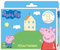 Пластилин восковой 8 цветов Свинка Пеппа