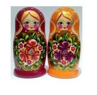 М05160504 Матрешка 5 в 1 большая 16 см (Поднос, Эскиз 04, Поднос с букетом)