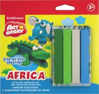 No name 38538EK-no Набор для лепки: Африка (Africa Step-by-step Сreation Artberry): мягкий пластилин 4 цвета+инструкция