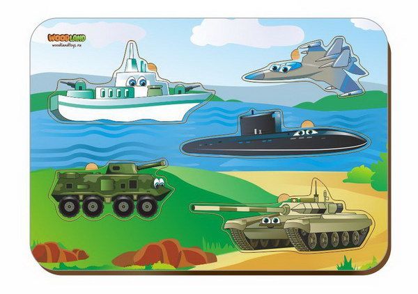 СИБИРСКИЙ СУВЕНИР 011401 Деревянный вкладыш "Военная техника"