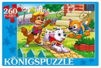 Konigspuzzle ПК260-6853 Пазл Три щенка, 260 элементов
