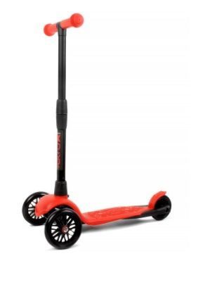 Buggy Boom Alfa 003-2182 Самокат детский трехколесный АЛЬФА, с регулируемой складной ручкой (коралловый красный 82)