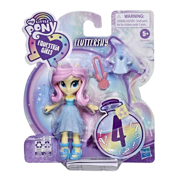 Hasbro E9250 MLP EG Minis Мини-кукла Флаттершай с нарядом и аксессуарами
