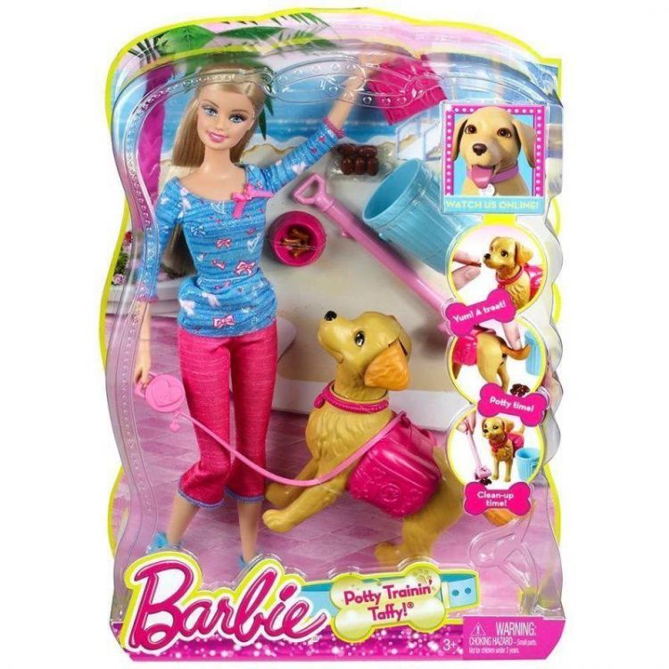 Mattel BDH74 Кукла Barbie выгуливает собаку