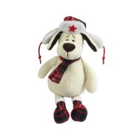 Teddy YSL18668 Мягкая игрушка Собака в ушанке с шарфом, 18 см