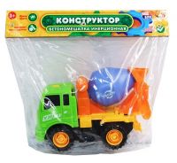 ABtoys PT-00703 Конструктор "Бетономешалка" инерционная, в наборе с инструментами