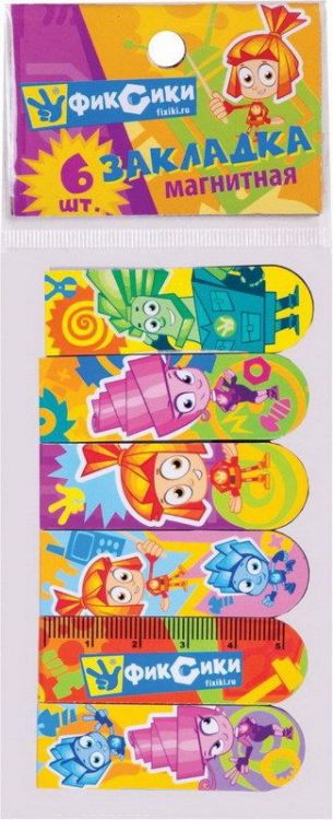 Centrum 84192 Закладки для книг магнитные "Фиксики", 6 штук