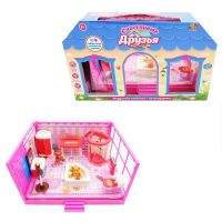 ABtoys. Счастливые друзья PT-00910 Домик "Счастливые друзья", 11 предметов, с эффектами, на батарейках