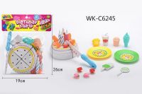 JUNFA 8882-3 Набор "Праздничный торт" с аксессуарами, 20х8х24 см