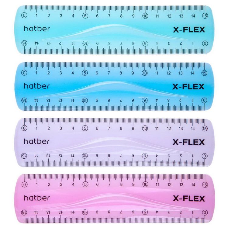 Hatber RL-067310 Линейка гибкая Hatber X-Flex 15см