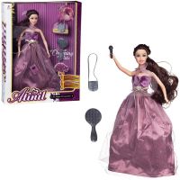 Junfa WJ-21567 Кукла Junfa Atinil Виновница торжества в длинном платье, с микрофоном и другими аксесссуарами 28см