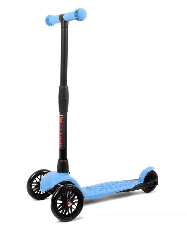 Buggy Boom Alfa 003-0195 Самокат детский трехколесный АЛЬФА с регулируемой складной ручкой (голубой флюр 95)