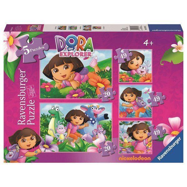 Ravensburger 07337 Пазл 5 в 1 - Дора (Даша-путешественница)