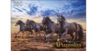 Puzzolini 7662 Пазл Лошадиный галоп, 500 элементов