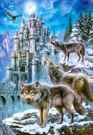 Пазл Castorland 1500 деталей Волки и замок, средний размер элементов 1,6?1,4 см