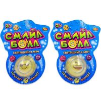 AB-toys PT-00685 Мяч светящийся "Смайл Болл", 2 вида в ассортименте, на батарейках