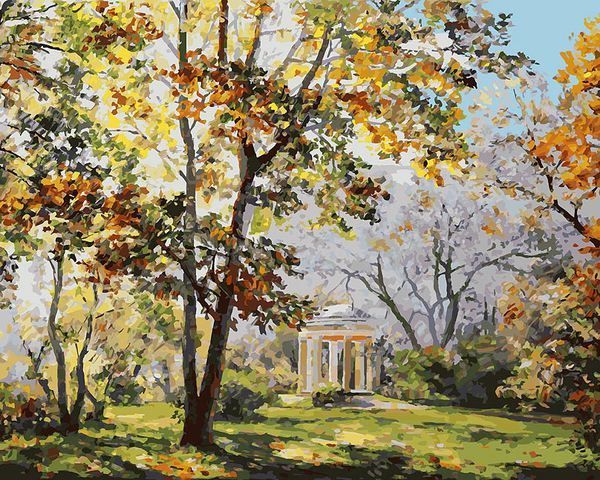 Раскраски по номерам. Ротонда в парке Екатерингоф, 40*50 см