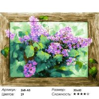 Белоснежка 268-AS Раскраски по номерам Любимая сирень, 30*40 см