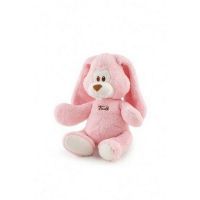 Trudi 18128 Мягкая игрушка Заяц Вирджилио розовый, 26 см