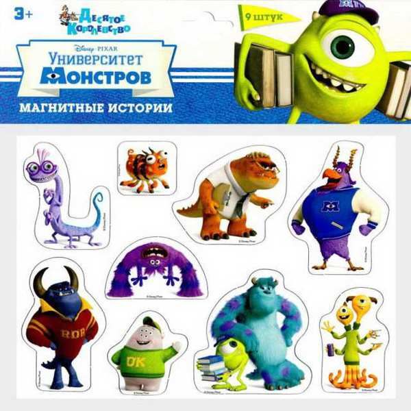 Десятое королевство 03803ДК Игра магнитная развивающая Магнитные истории "Университет Монстров", 9 штук