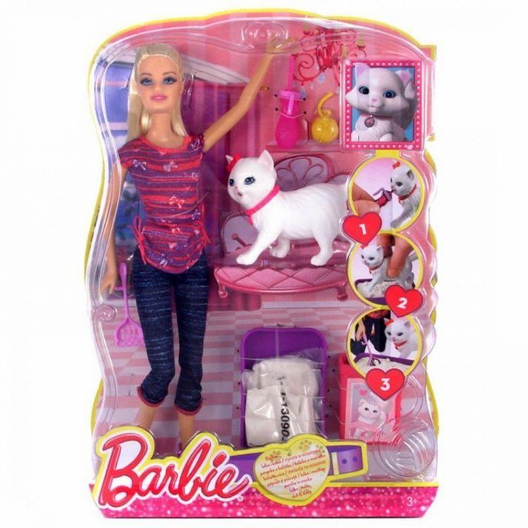 Mattel BDH76 Кукла Barbie заботится о кошечке