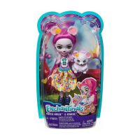 Mattel FXM76 Энчантималс Кукла мышка Майла с любимой зверушкой, 15 см