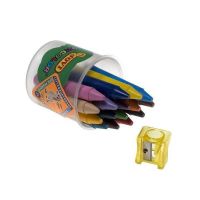 JOVI 980/16 Мелки восковые круглые, 16 цветов, с точилкой, в стакане