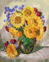 Раскраски по номерам. Подсолнухи , 40*50 см
