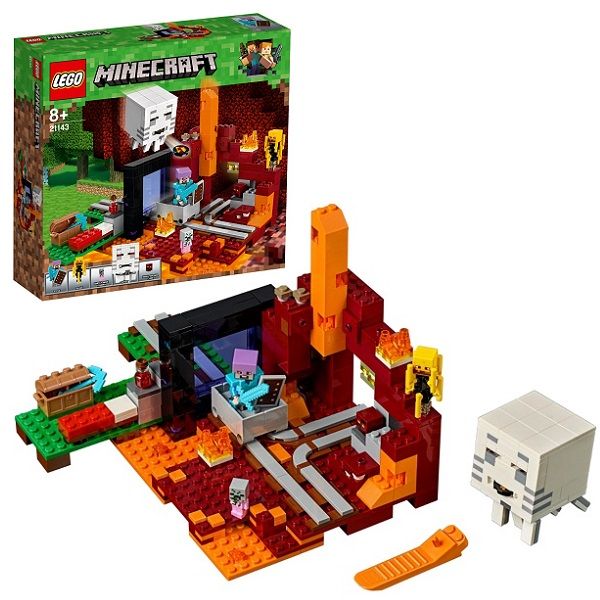 Lego Minecraft 21143 Конструктор Лего Майнкрафт Портал в Подземелье, 470 деталей