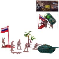ABtoys (АБтойс) PT-01544 Игровой набор Abtoys Боевая сила 9 предметов (танк-бронетранспортер, солдатики, аксессуары)