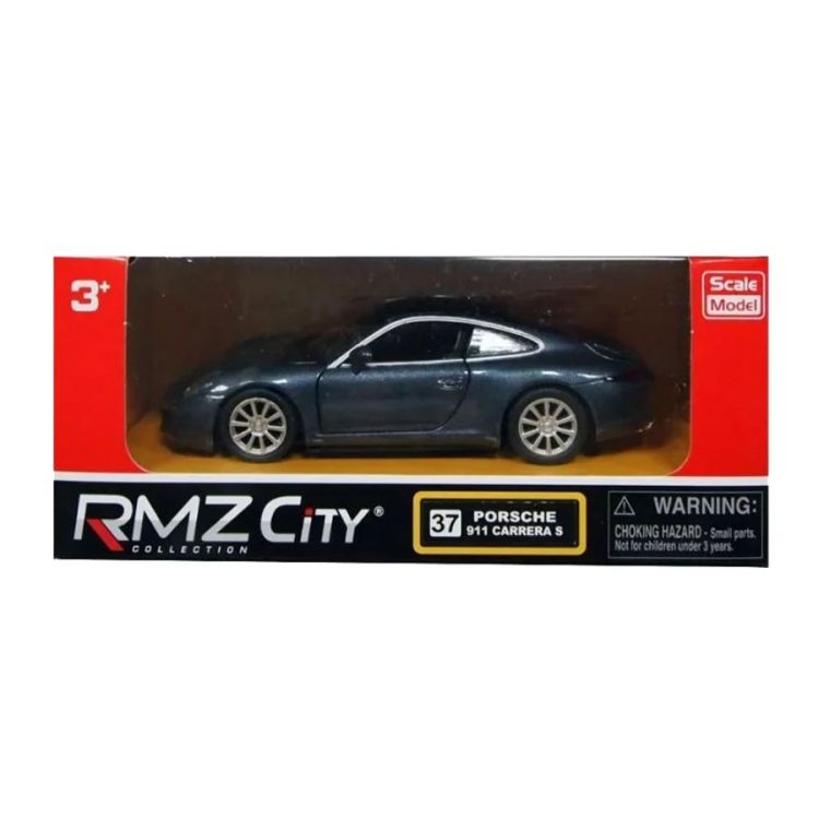 RMZ City 554010M Машина металлическая Porsche 911 Carrera S (2012), инерционная, темно-синий матовый цвет, 1:32