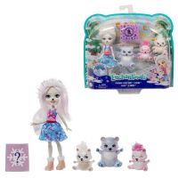Mattel GJX47 Энчантималс Игровой набор Кукла Полярная медведица Пристина и семья