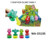 JUNFA 737B/1 Игрушка-антистресс Лизун "Slime family", в ассортименте, в дисплее 12 шт, ЦЕНА ЗА ШТУКУ